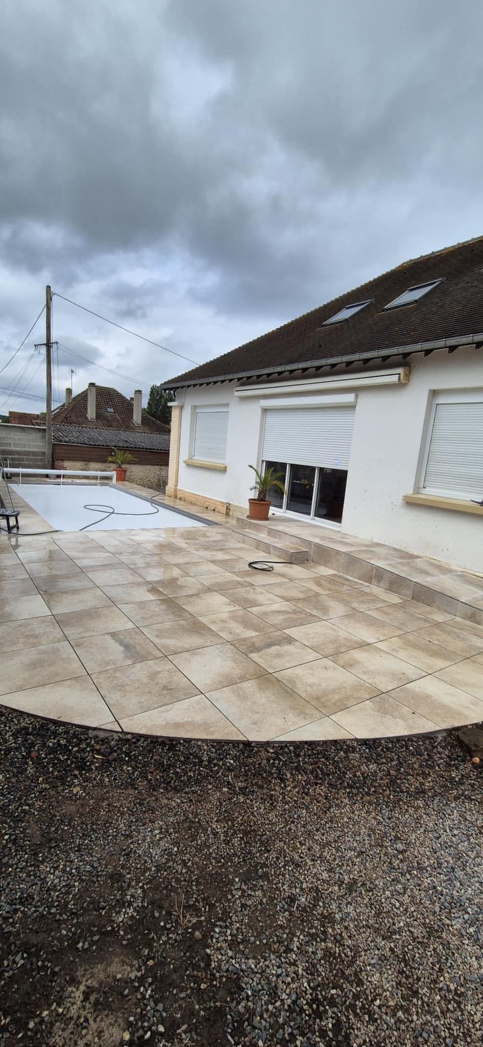 Carrelage d'une terrasse
