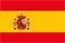 Bandera española con franjas horizontales rojas y amarillas y el escudo cerca del lado izquierdo