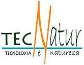 Logotipo de TEC Natur en negro y naranja, con el eslogan «tecnologia e natureza» debajo.