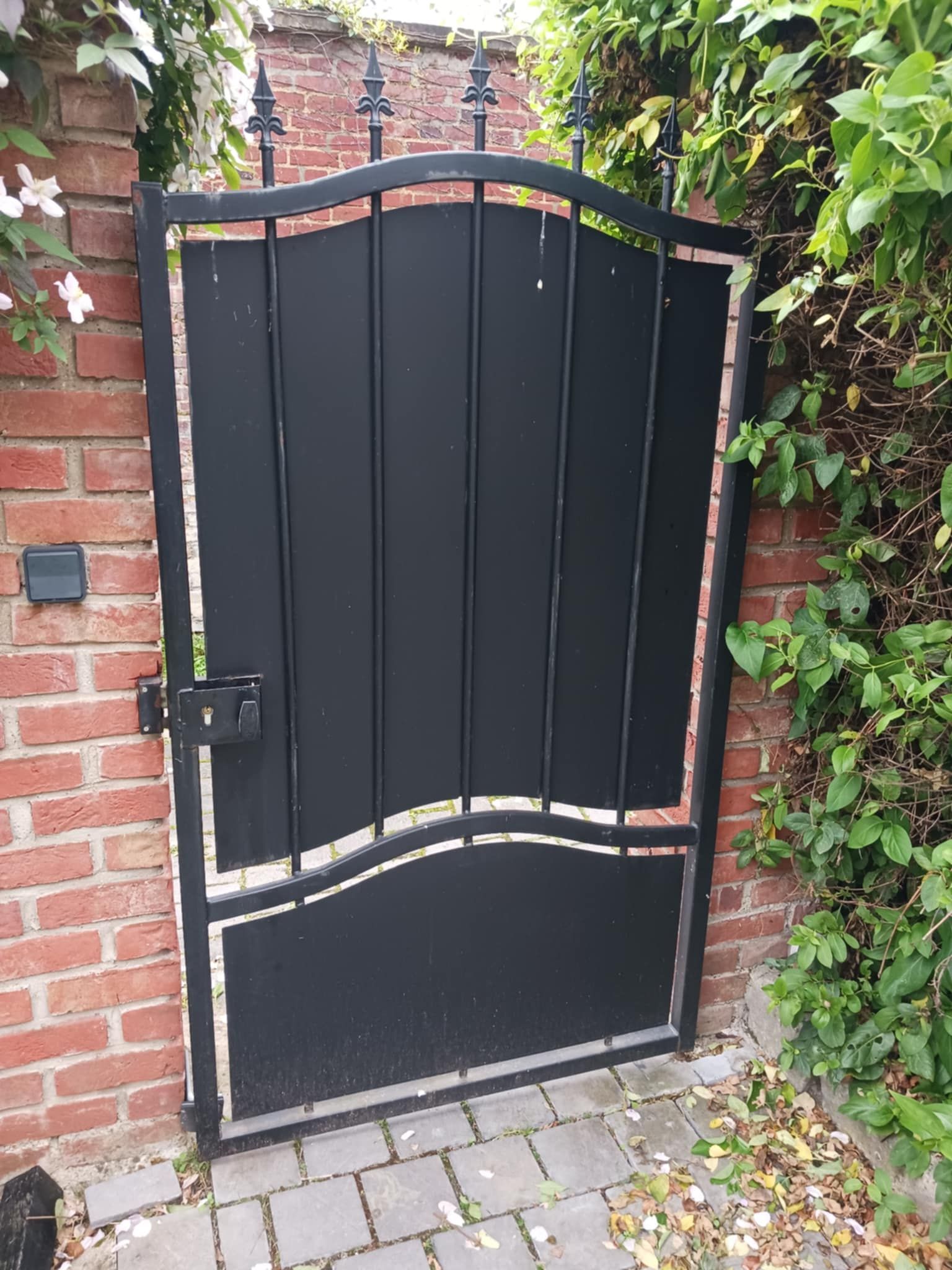 Portillon métallique noir