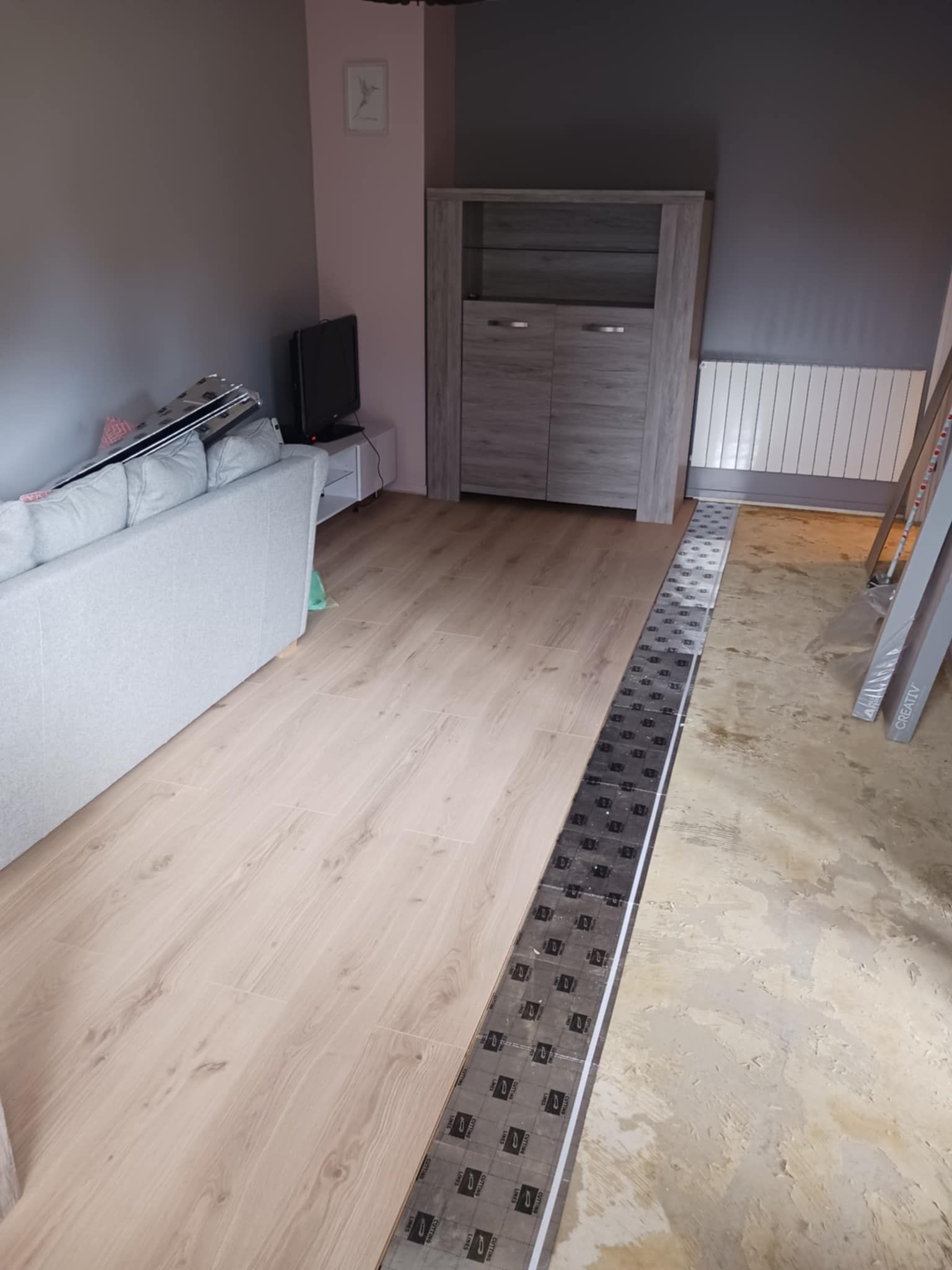 Pose d'un parquet flottant