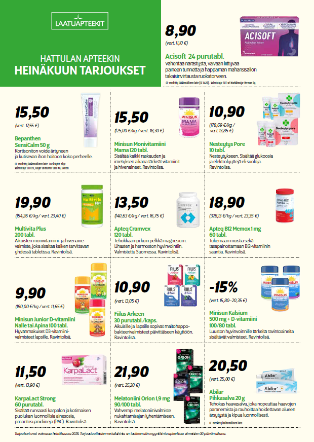 Hattulan Apteekki - Tarjoukset