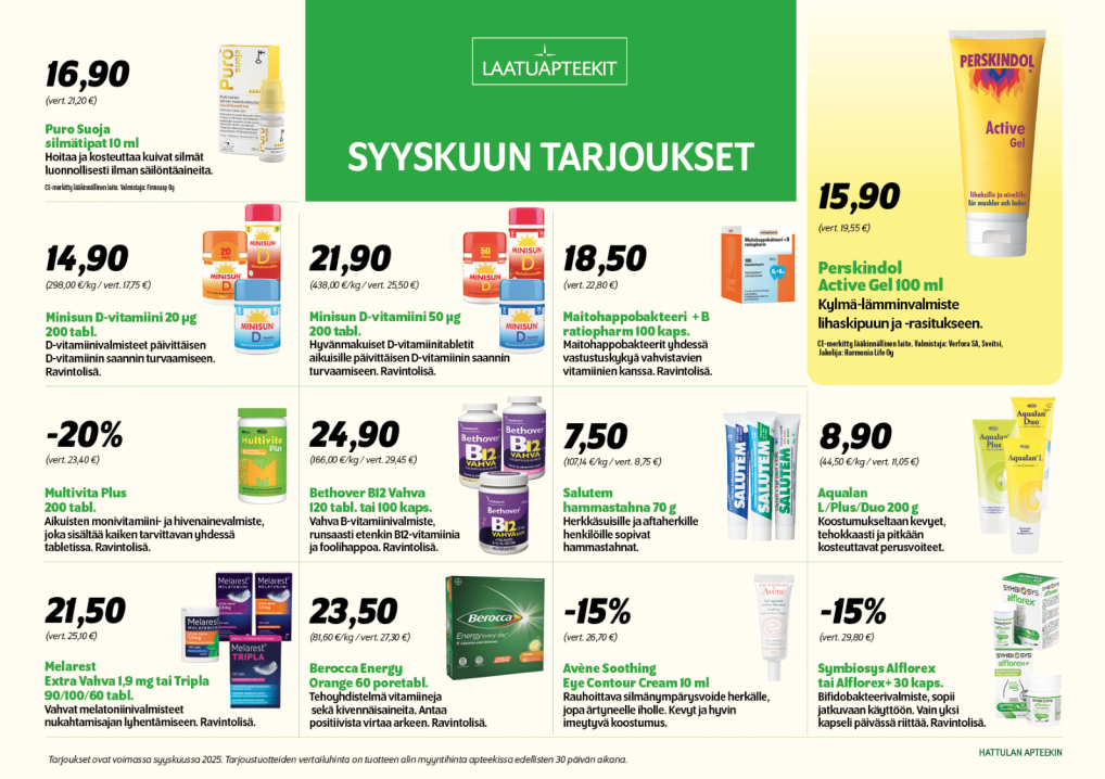 Hattulan Apteekki - Tarjoukset