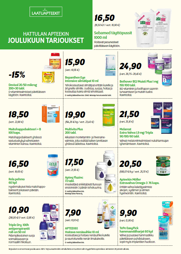 Hattulan Apteekki - Tarjoukset