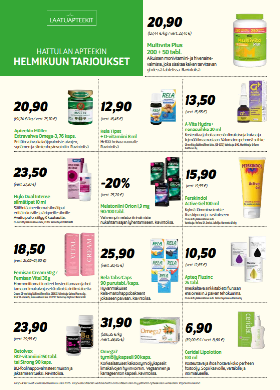 Hattulan Apteekki - Tarjoukset