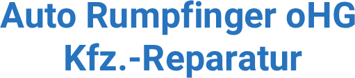 Auto Rumpfinger oHG Kfz.-Reparatur