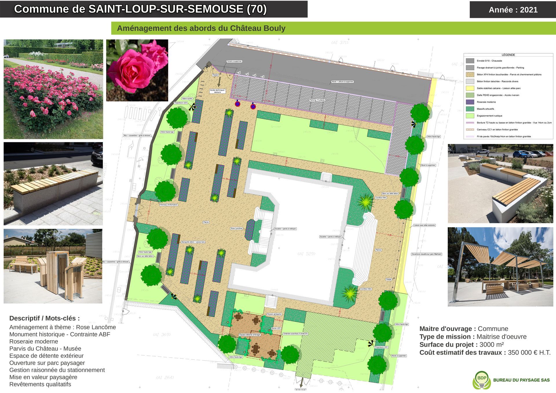 Aménagement des abords du Château Bouly