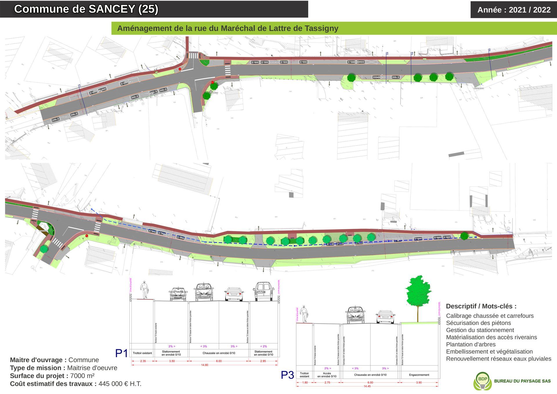 Aménagement de la rue du Maréchal de Lattre de Tassigny