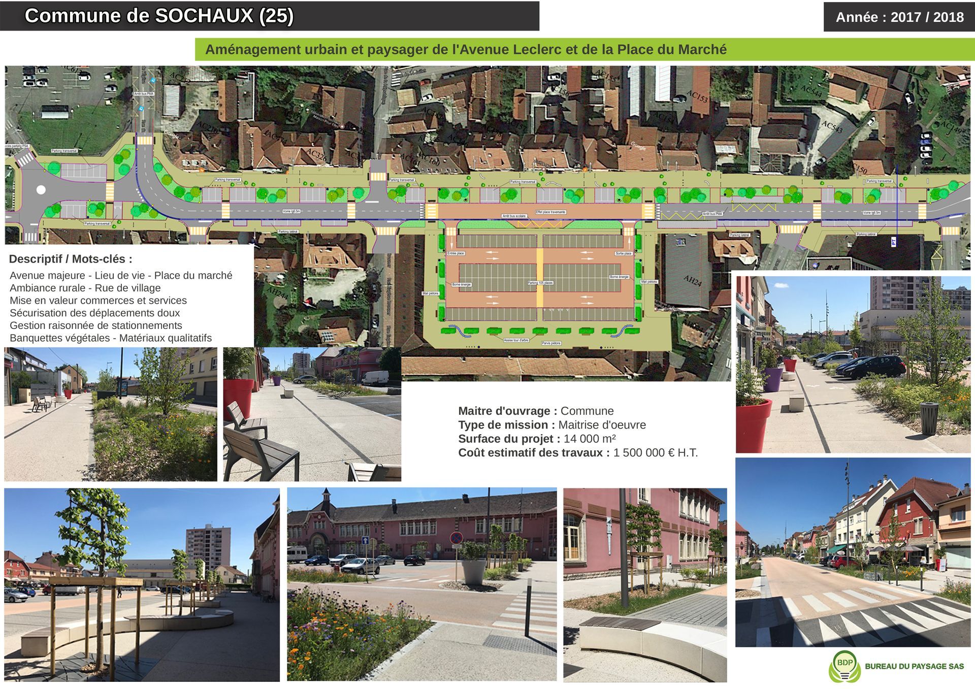Aménagement urbain et paysager de l'Avenue Leclerc et de la Place du Marché