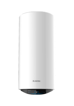 Chauffe-eau solaire avec des tubes sombres orientés vers le spectateur et un réservoir de stockage blanc.
