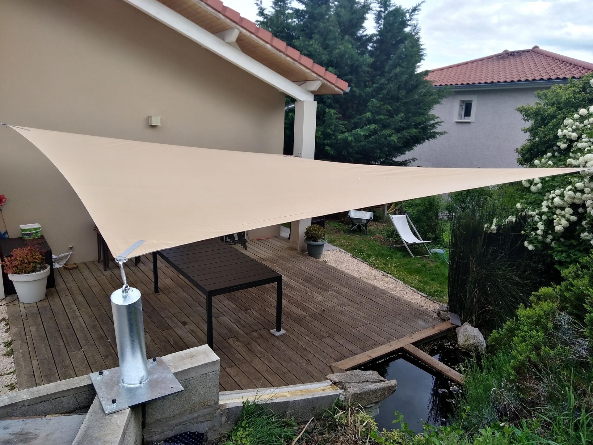 Voile d'ombrage taupe 