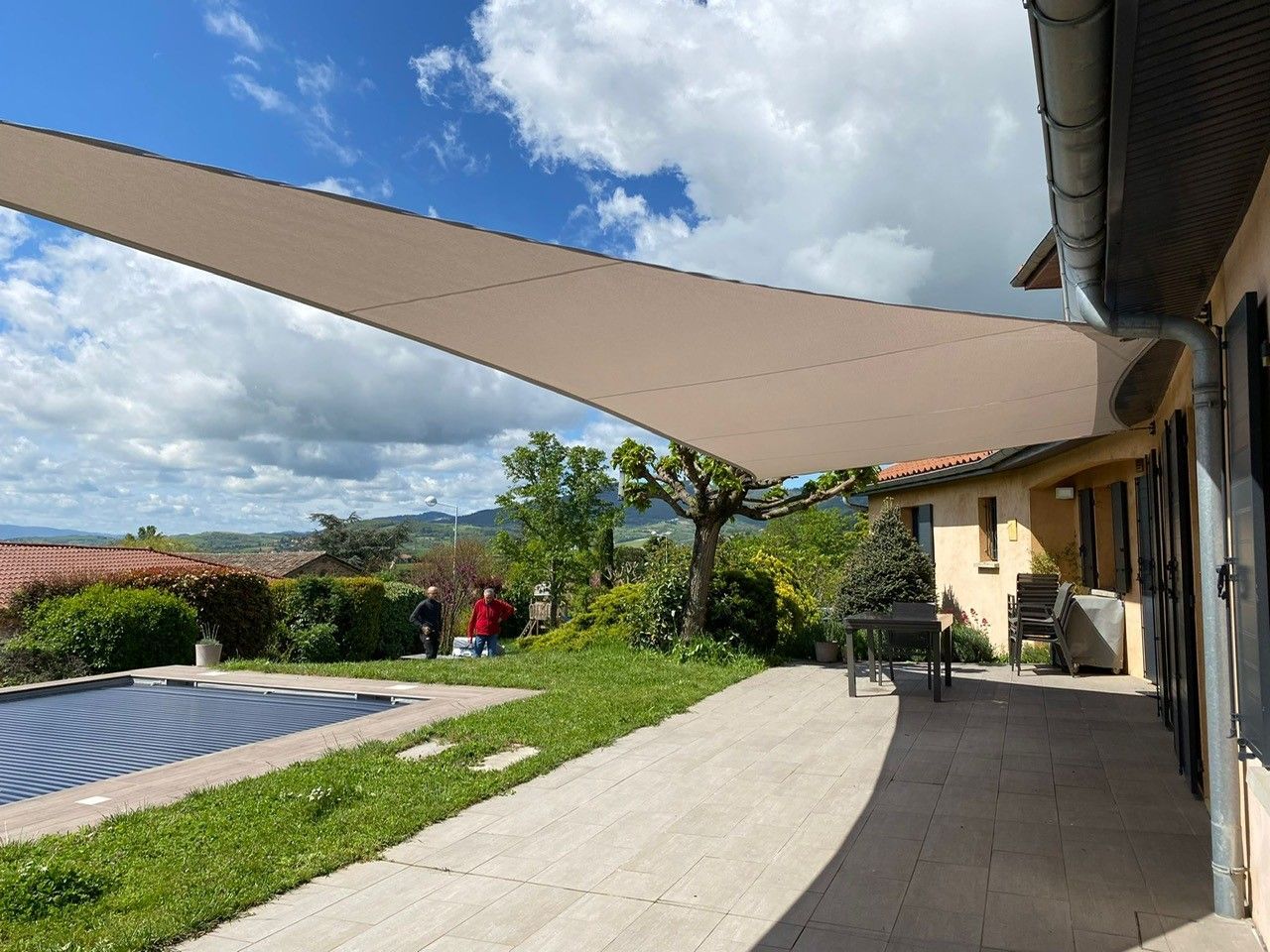 Voile d'ombrage beige