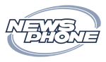 NewsPhone logo with stylized text inside gray concentric rings.