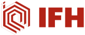 Red IFH logo with a geometric design on the left.
