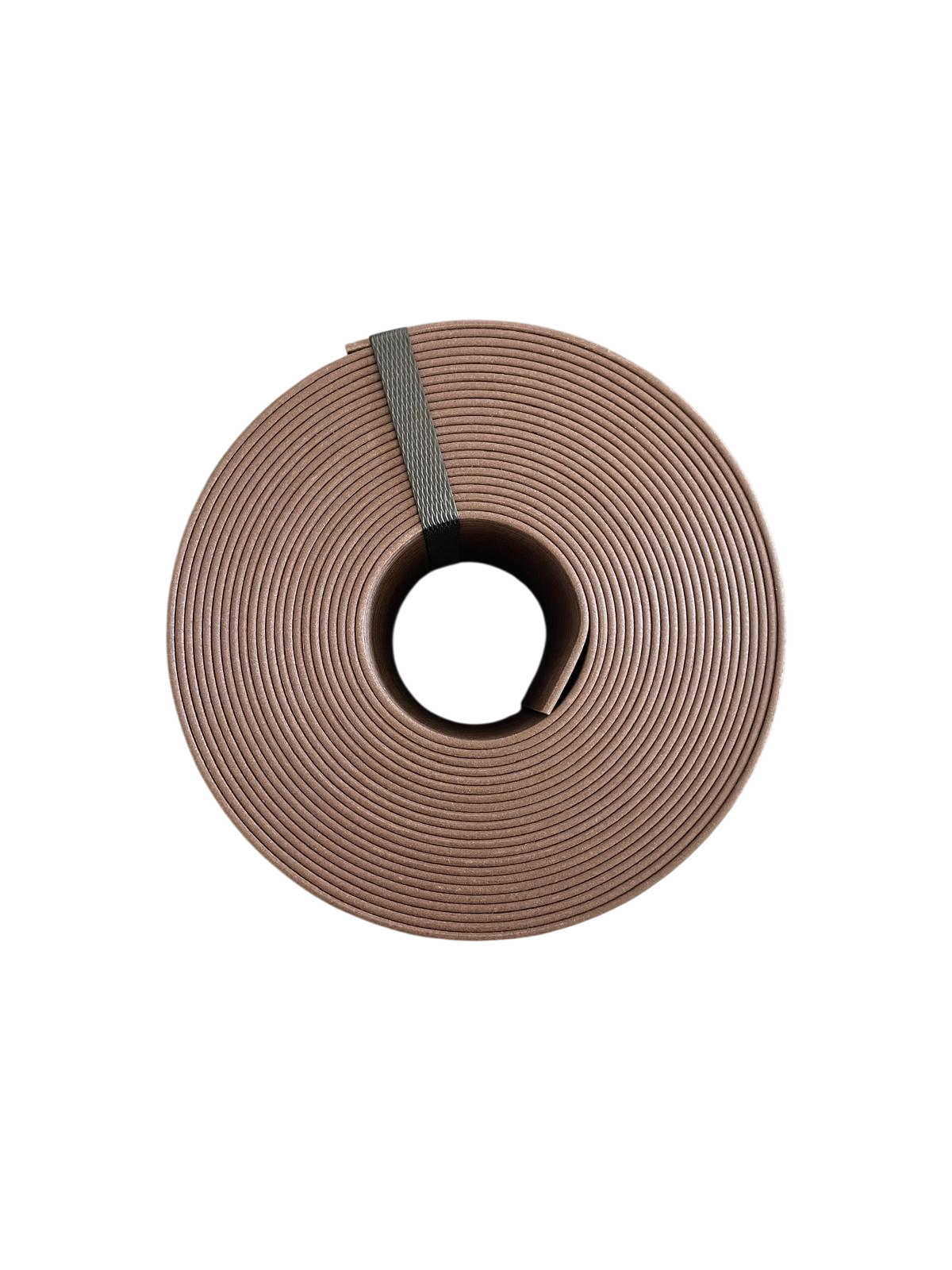 Étiquette du produit EcoWood Smart sur un rouleau cylindrique, avec un motif de bois vert et brun.