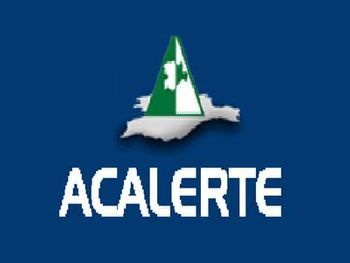 Un logotipo para una empresa llamada acalente sobre un fondo azul.