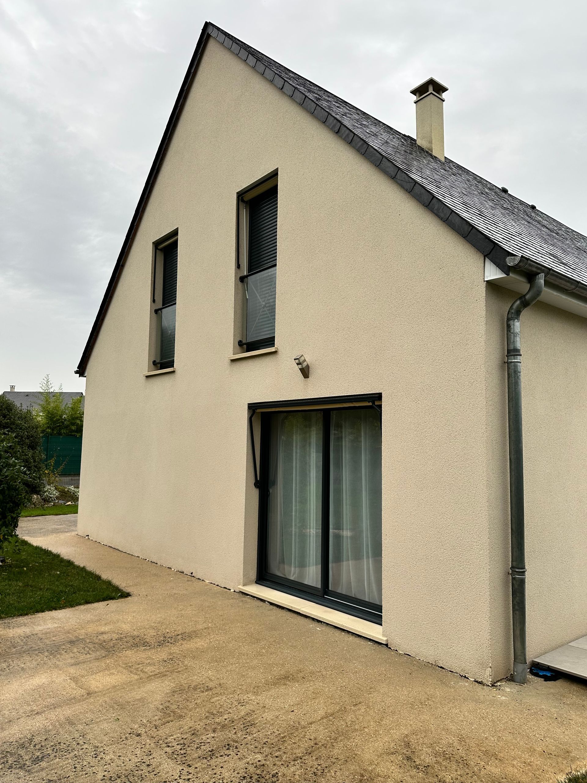 Pignon d'une façade.