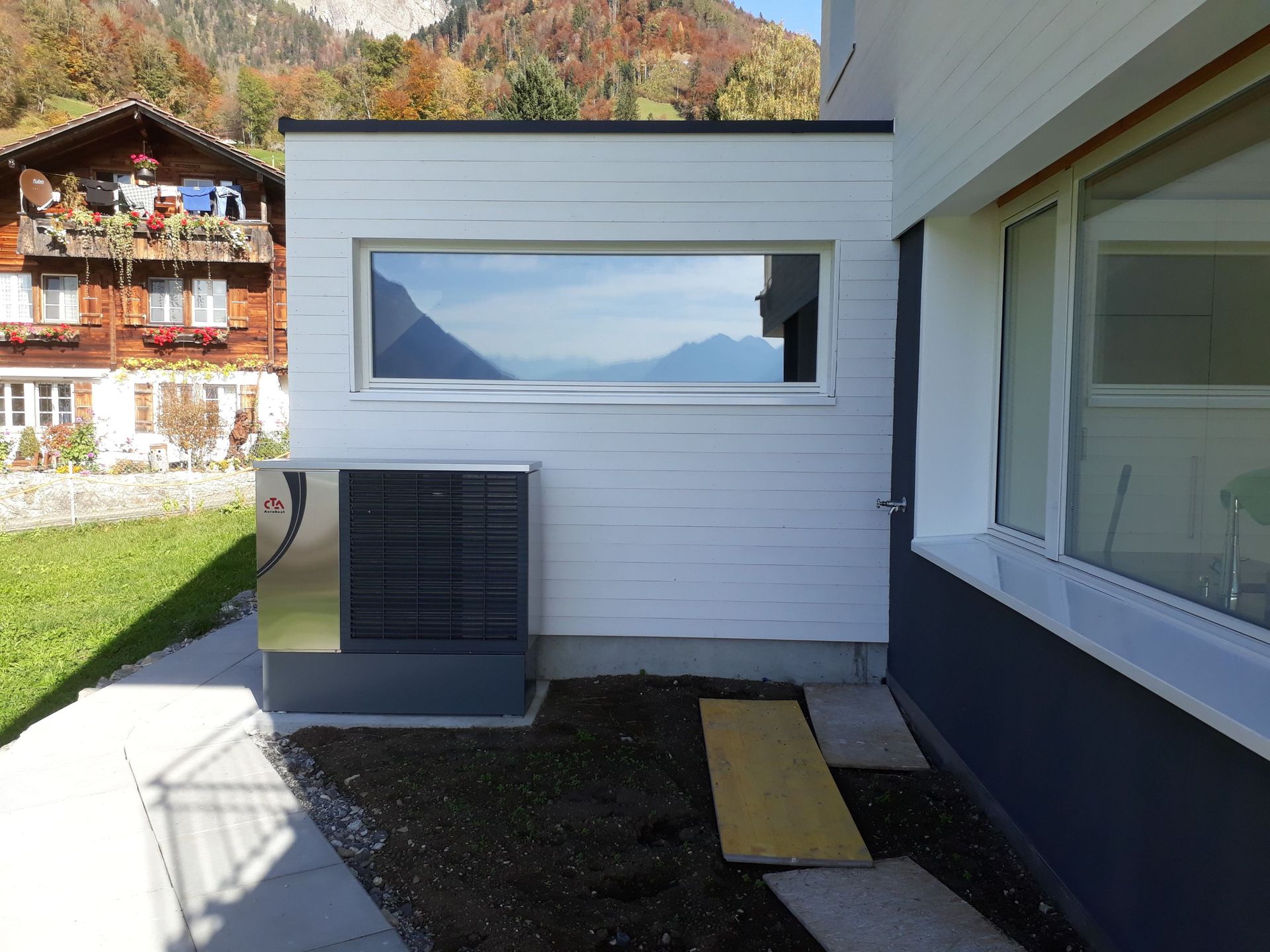 heizunganlage - schild wärmetechnik - brienzwiler