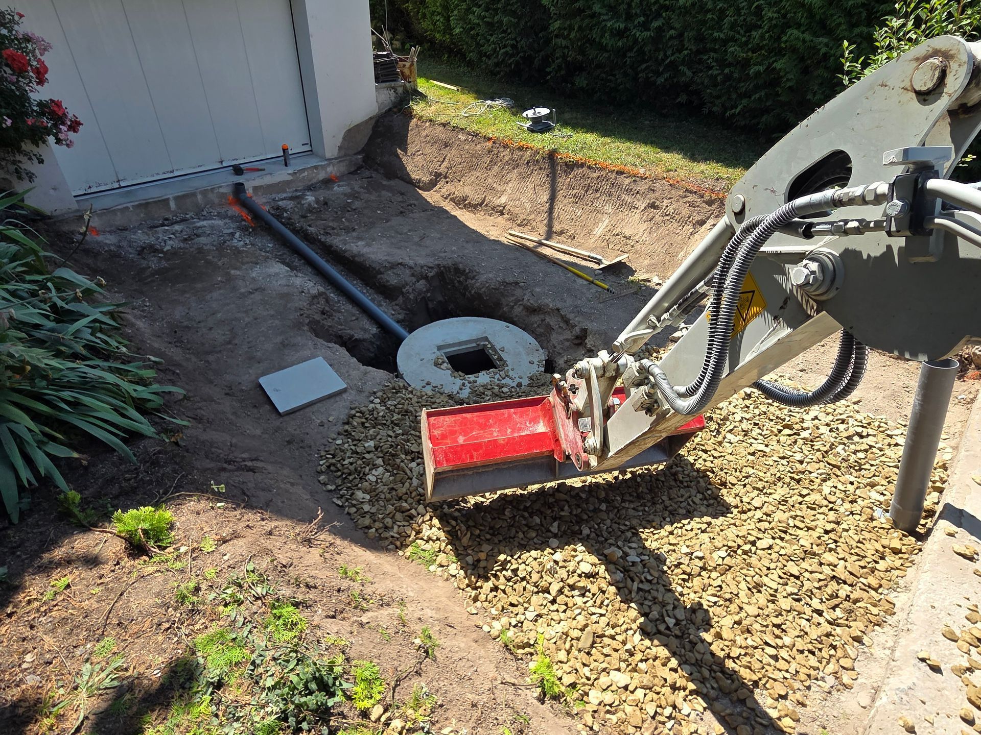 Installation de réseaux avec une minipelle