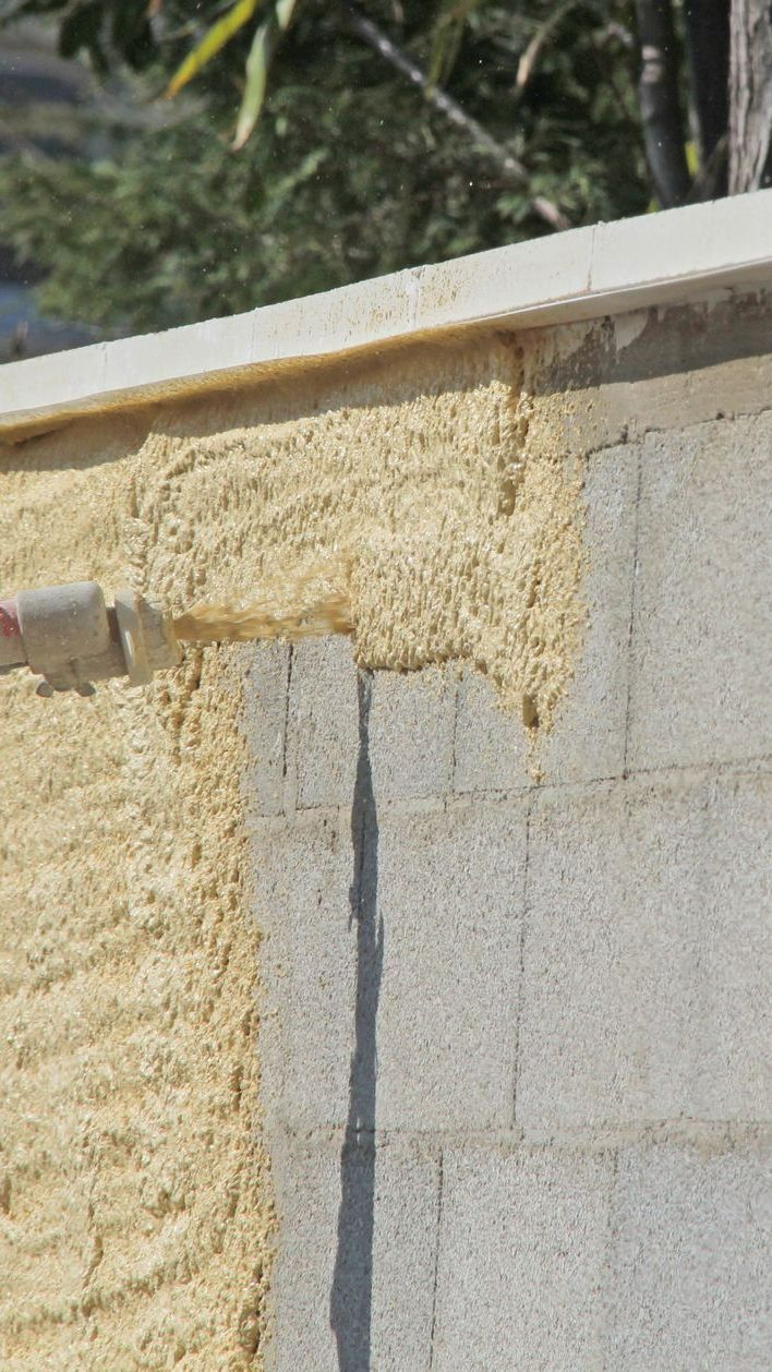 Mur en crépi