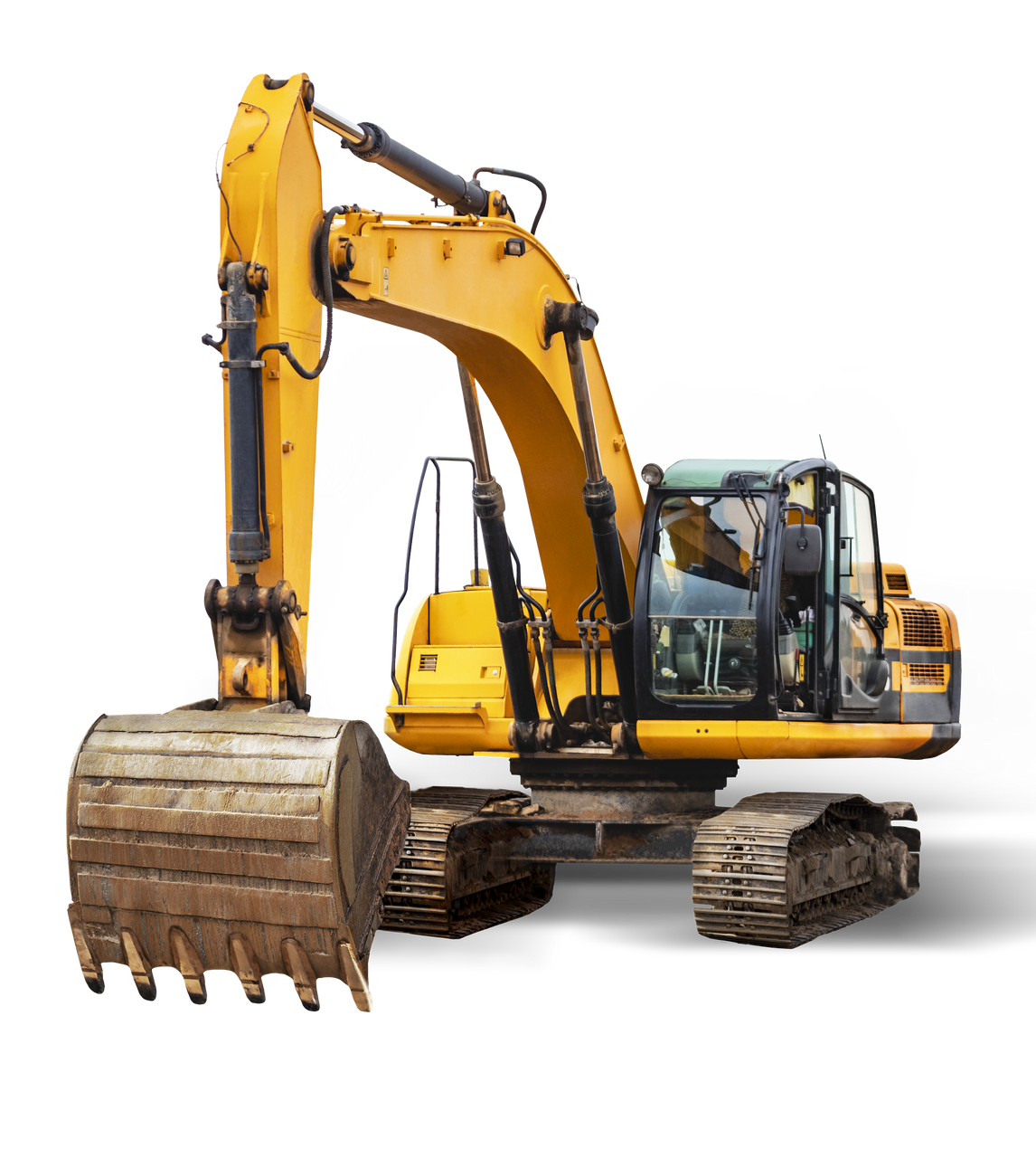 Tractopelle jaune