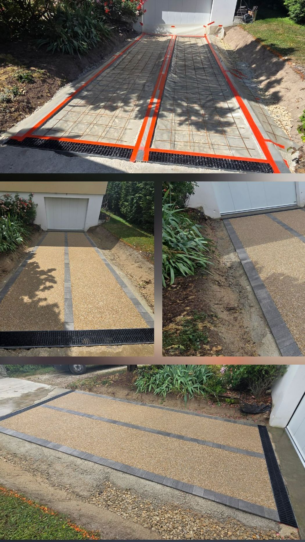 Étape de réalisation d'une allée de garage