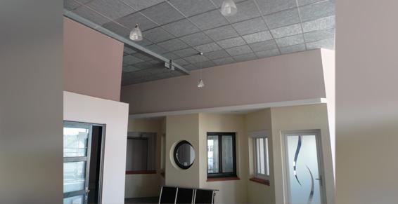 (Magasin Show room menuiserie SML) cloison,sol,plafond 