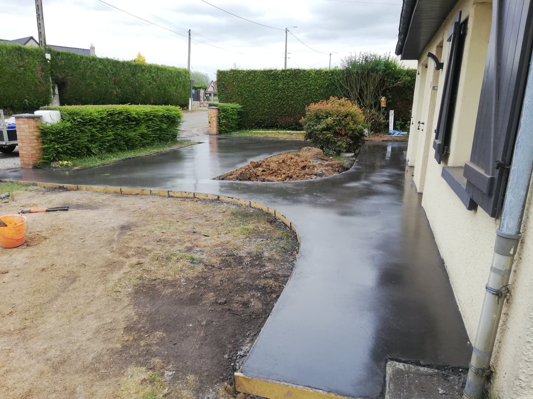 Voie d’accès de maison en béton