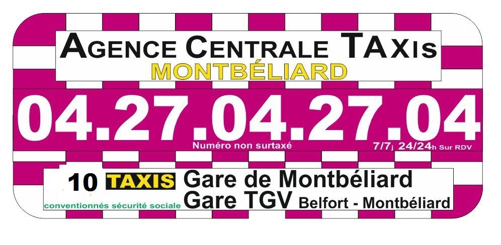Taxis Montbéliard, situé en face de la gare TGV de Montbéliard