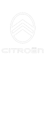 Logo Citroën, chevrons blancs à l'intérieur d'un cercle, avec le nom de la marque en dessous.