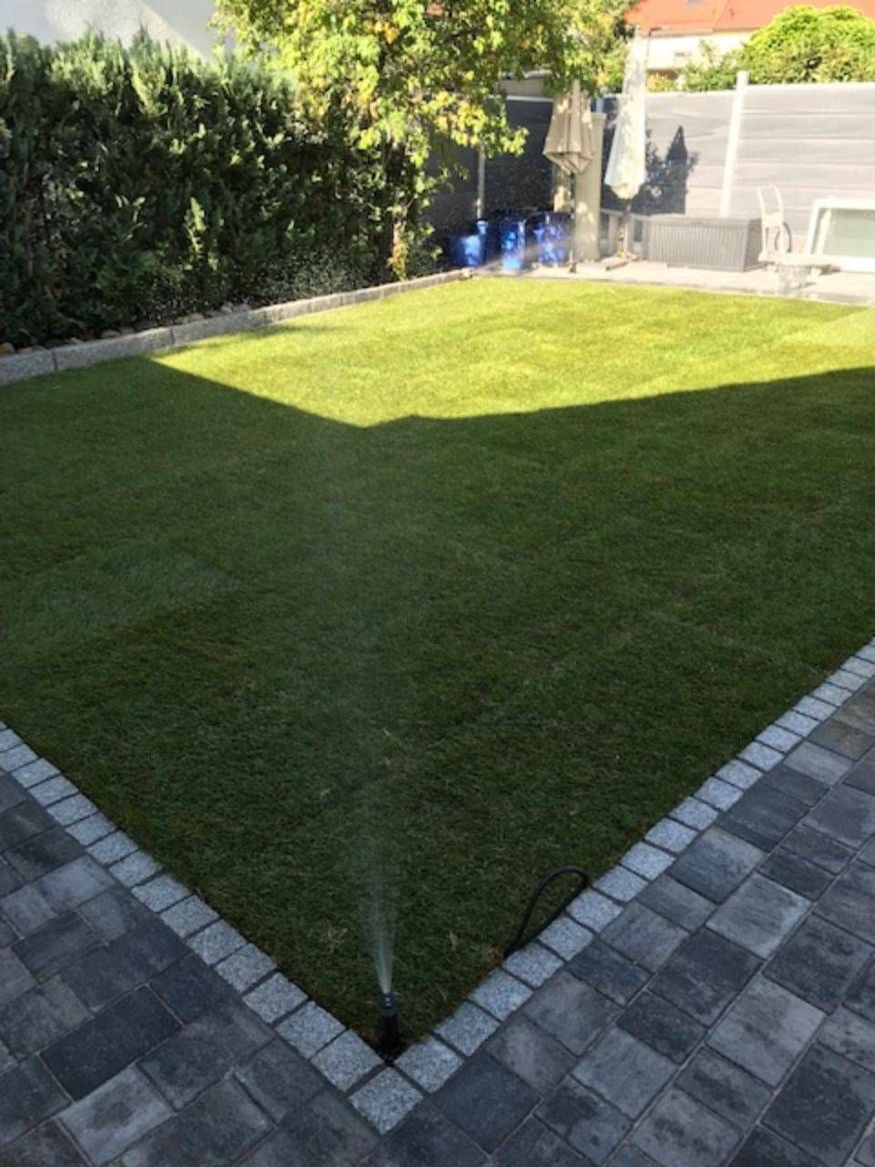 Weg und Rasen, angelegt von ÖKo Gartenbau