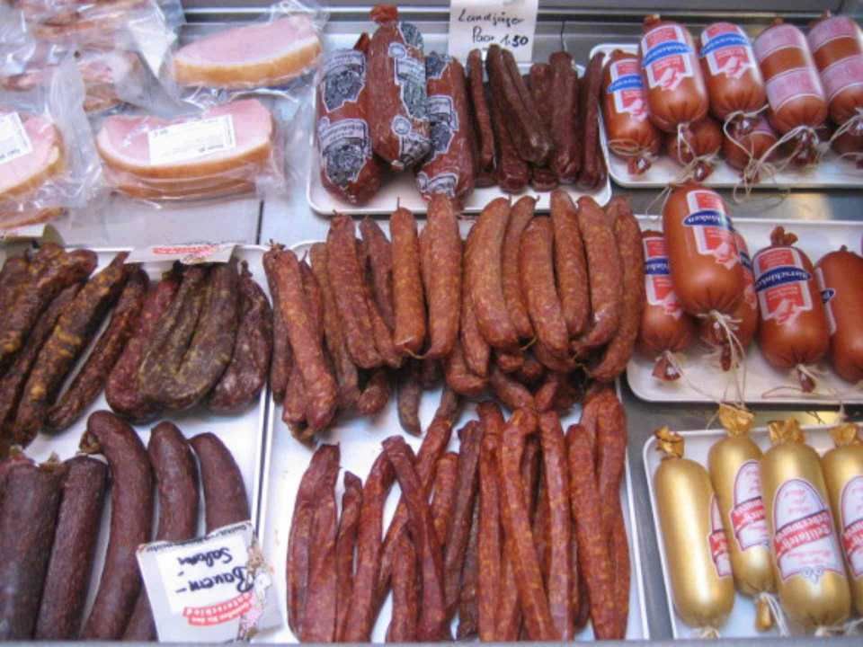 Bild von Wurstauslage