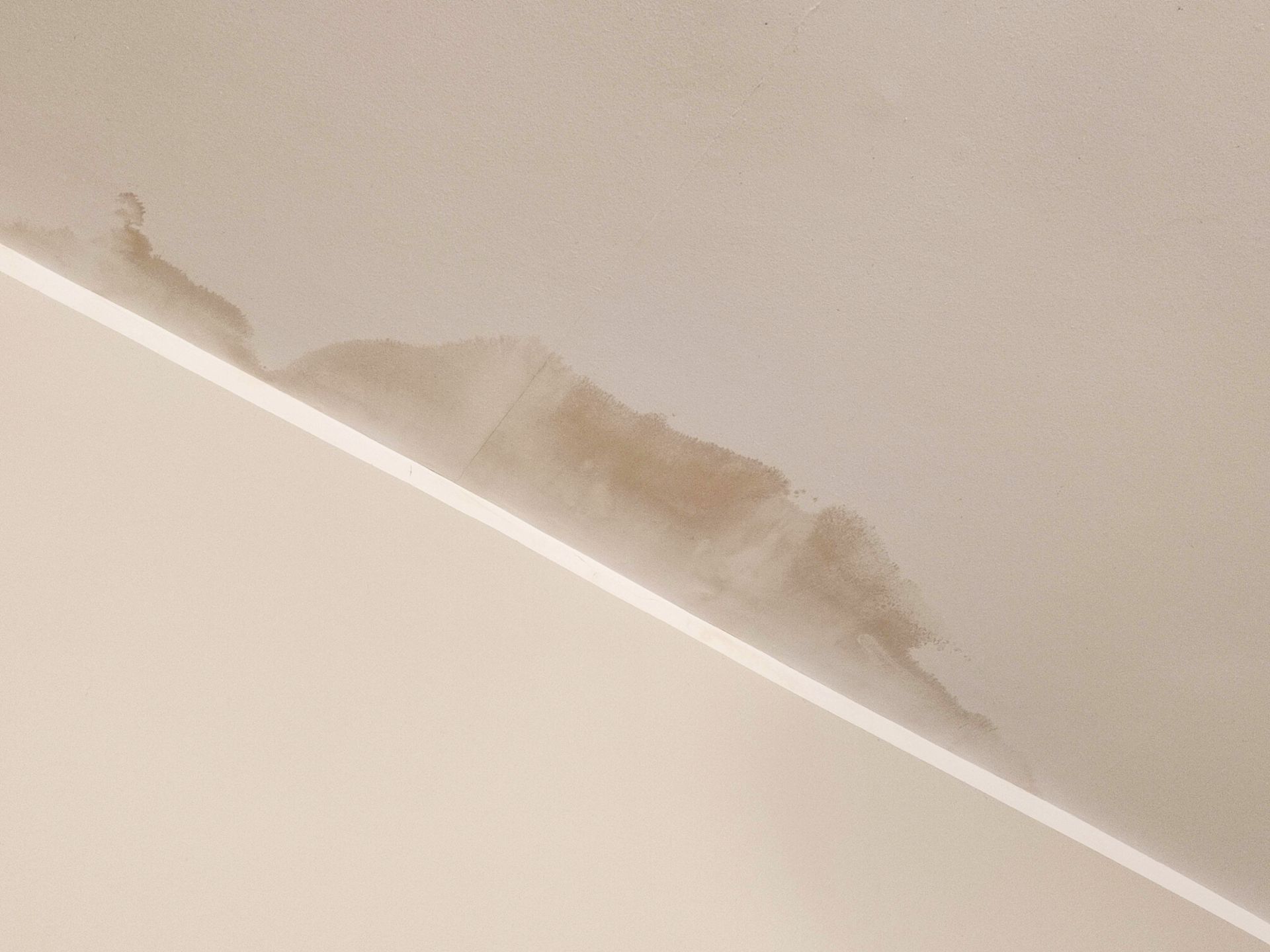 Plafond qui s'effrite en raison d'une infiltration d’eau