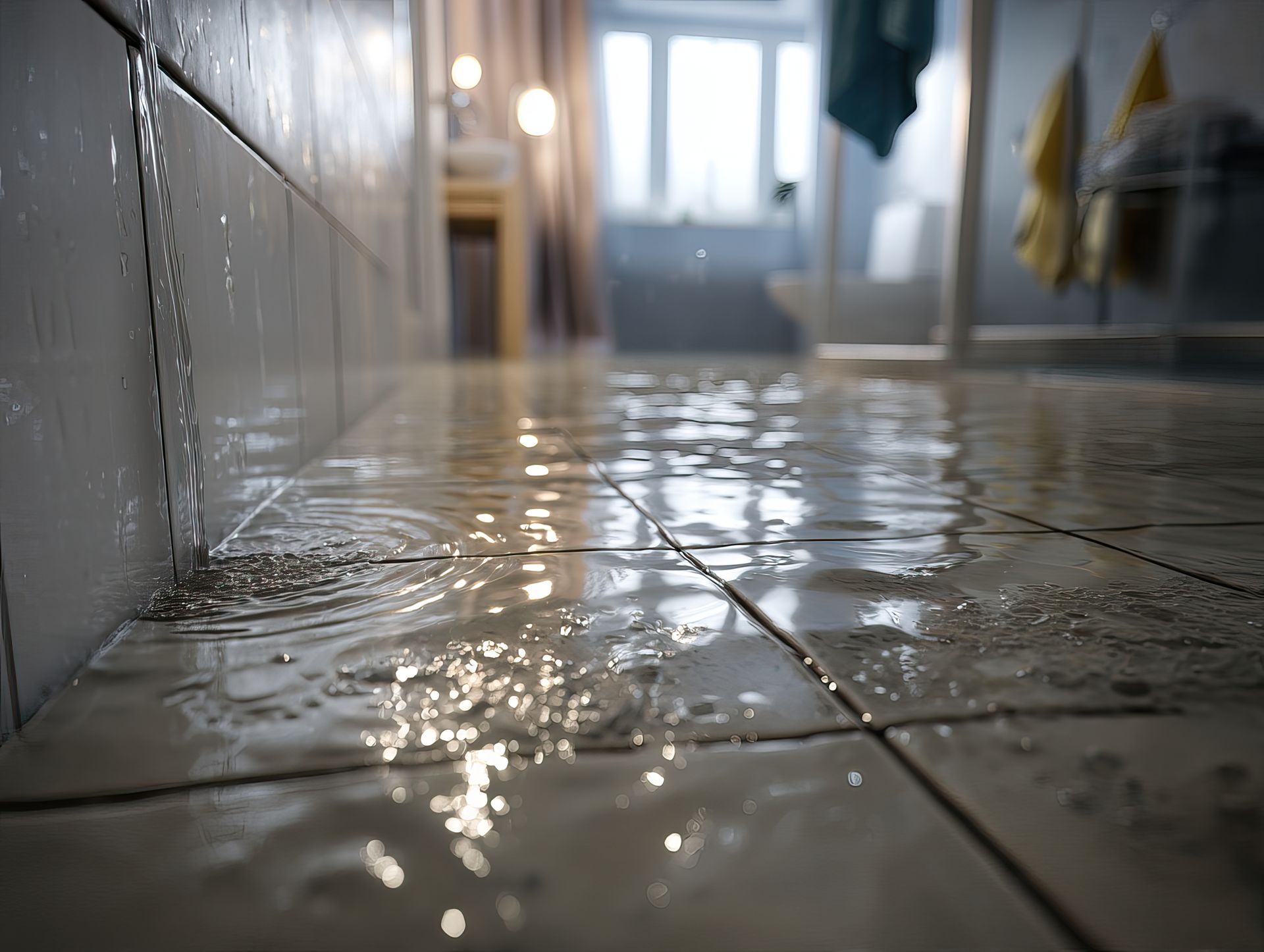 Dégât des eaux dans une salle de bains
