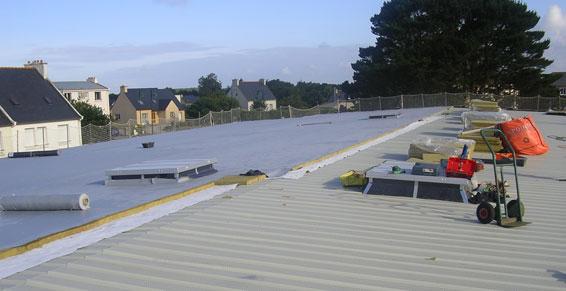 Réfection support + isolation +étanchéité  Salle des sport Crozon