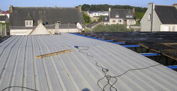 Réfection support + isolation +étanchéité  Salle des sport Crozon