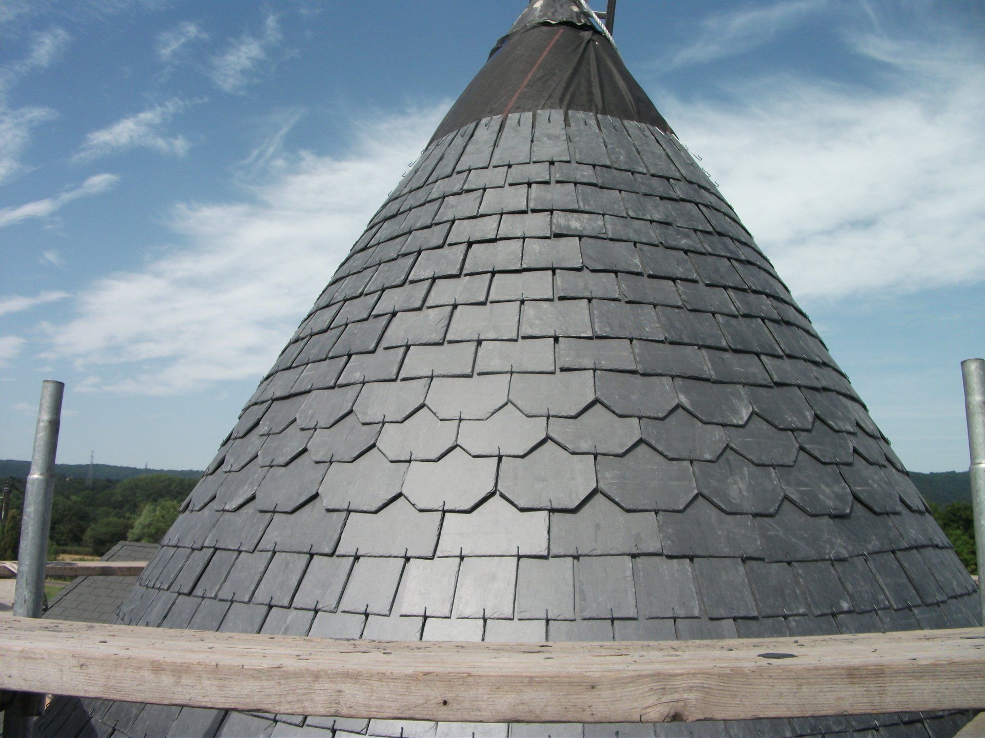 Travaux de couverture en ardoise