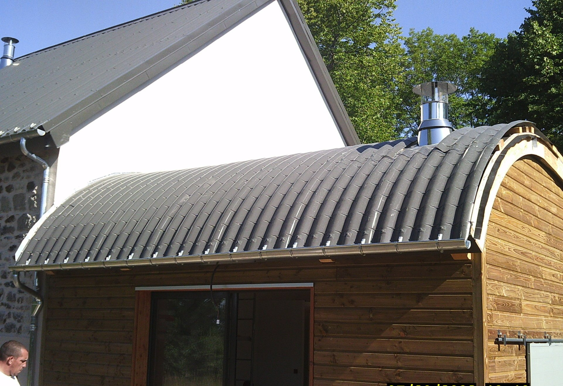 Travaux de toiture arrondie