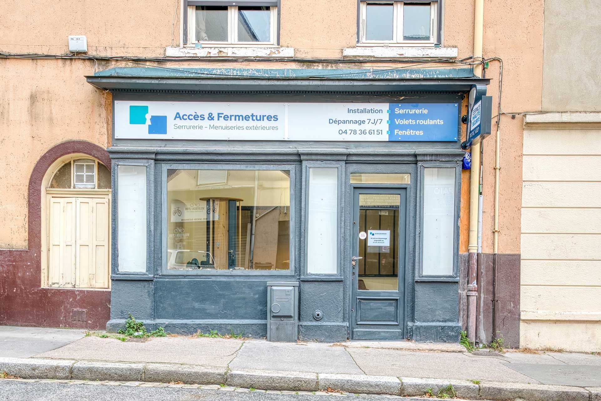 Devanture des locaux d'Accès & Fermetures