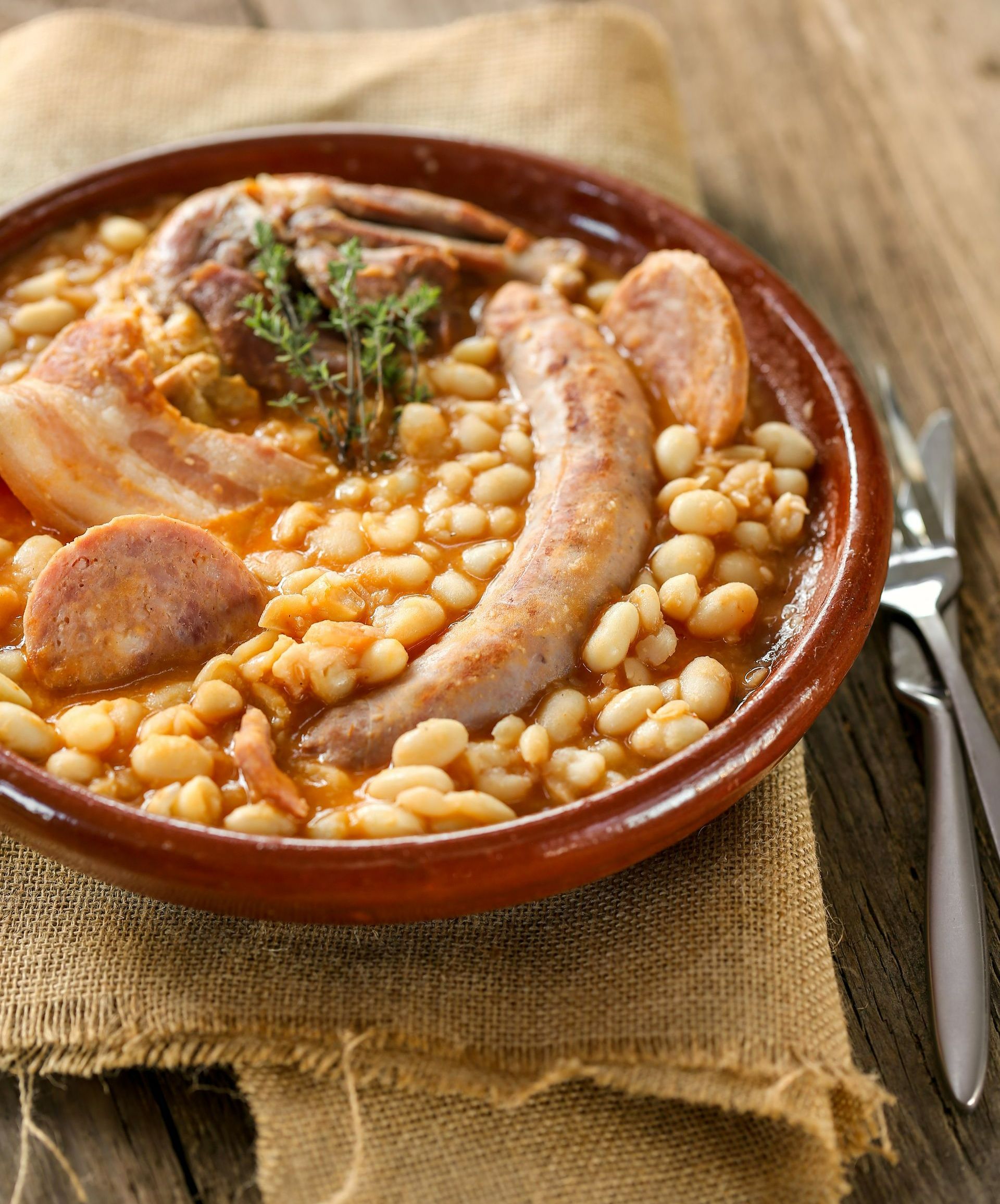 Un plat de cassoulet