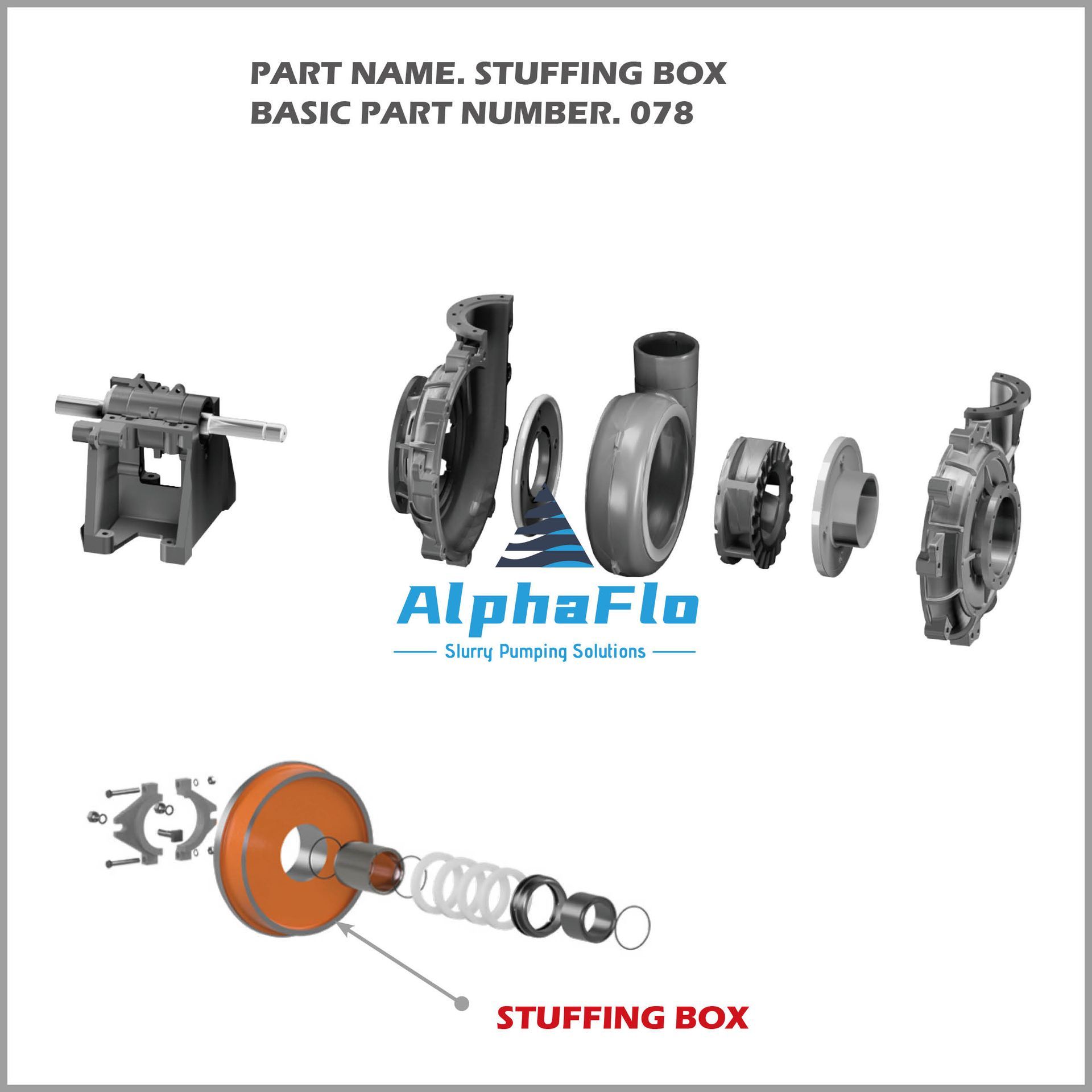 WARMAN PUMP GLAND SEAL STRUCTURE COMPONENT DRAWING,
