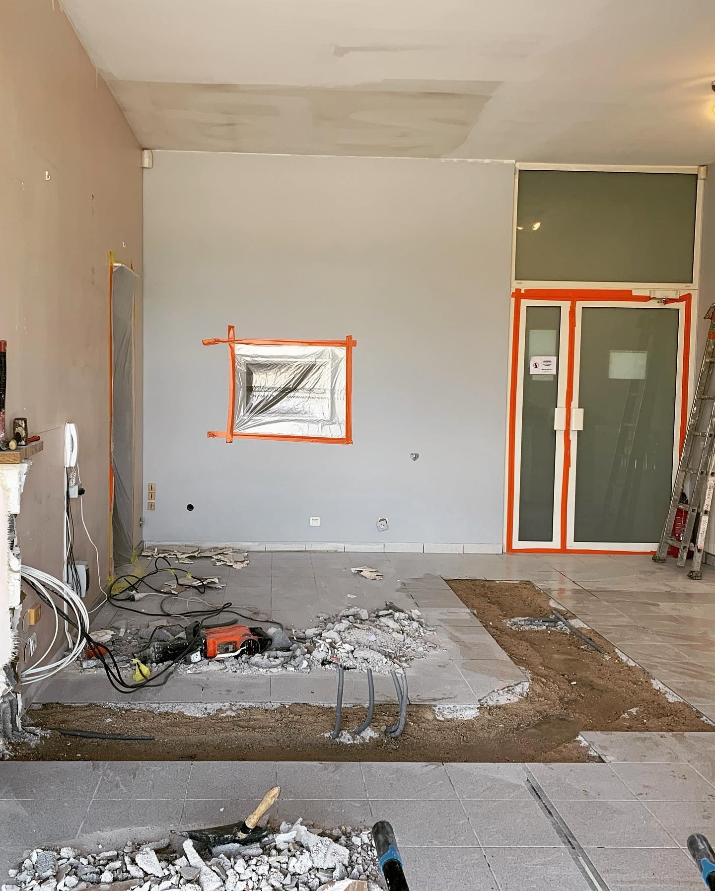 La chambre d'une maison en chantier.