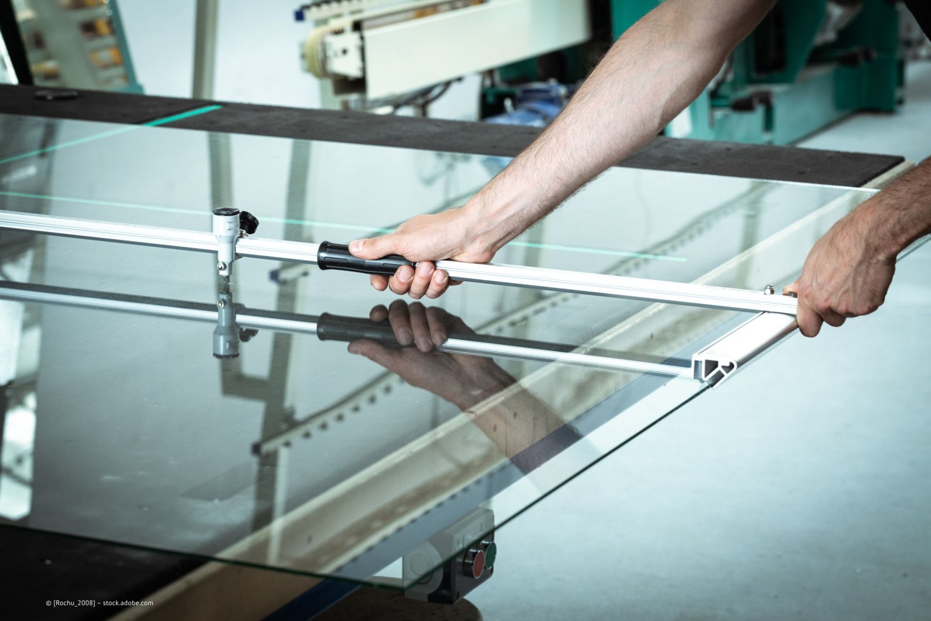 Glas wird verarbeitet