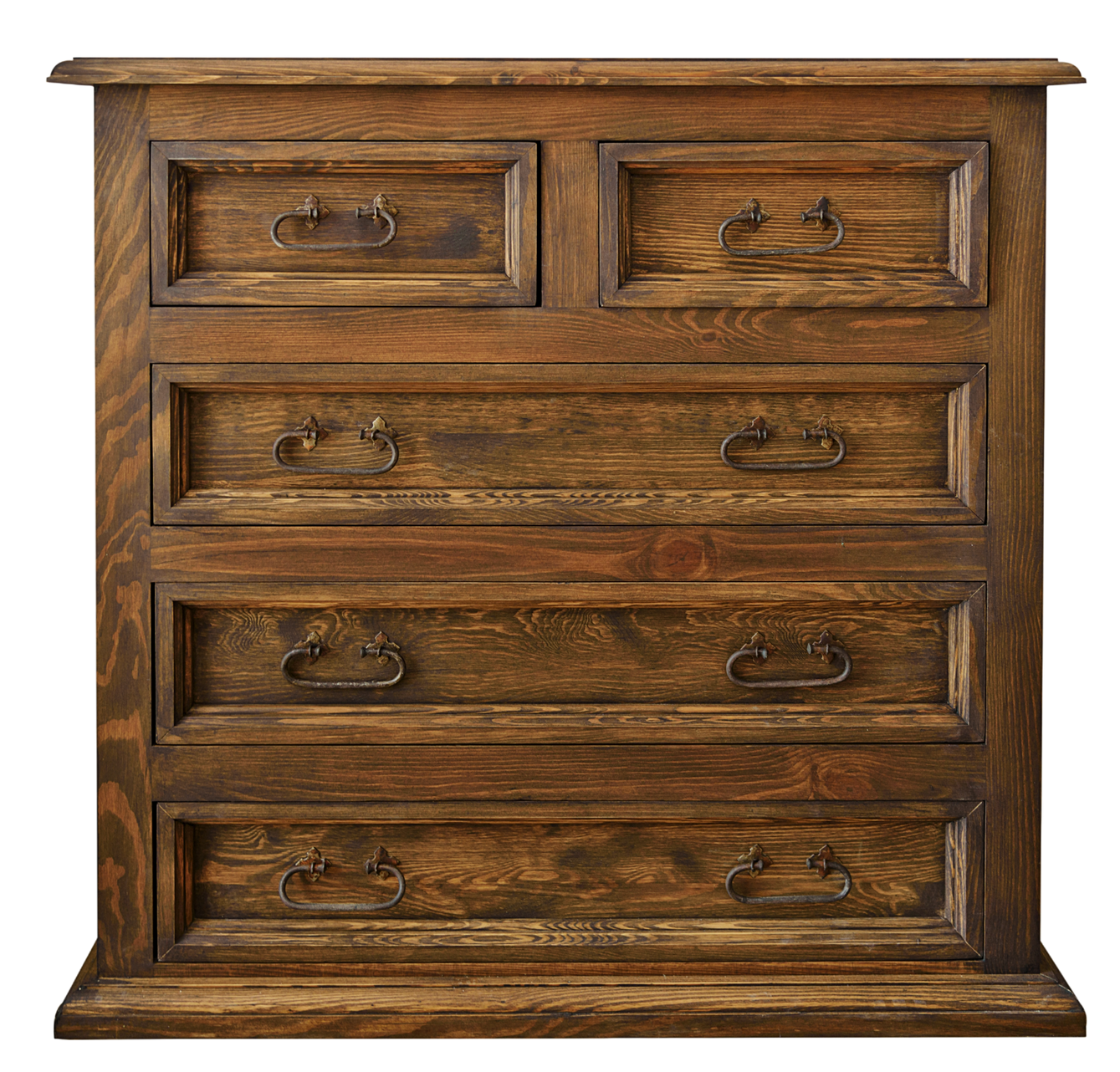 Un meuble en bois avec des tiroirs