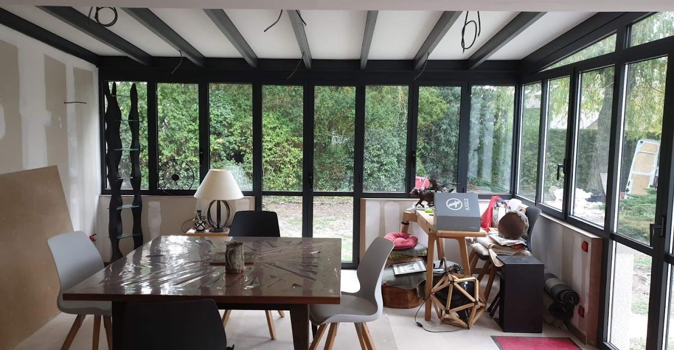 Intérieur de véranda de maison