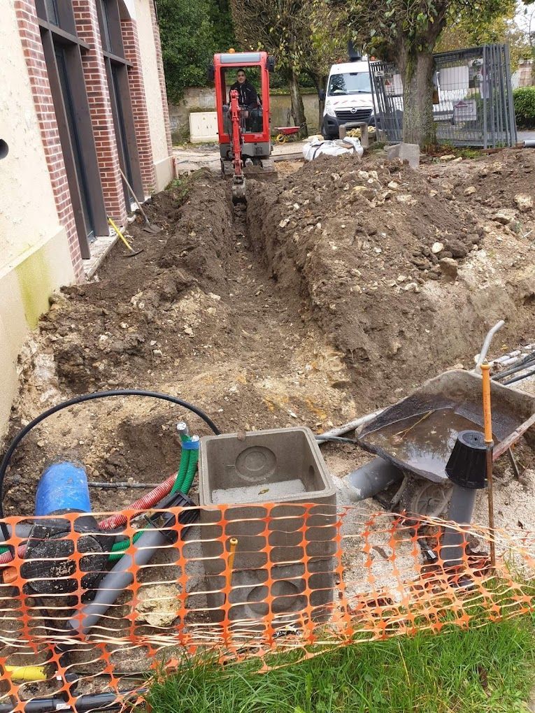 Chantier de terrassement en cours