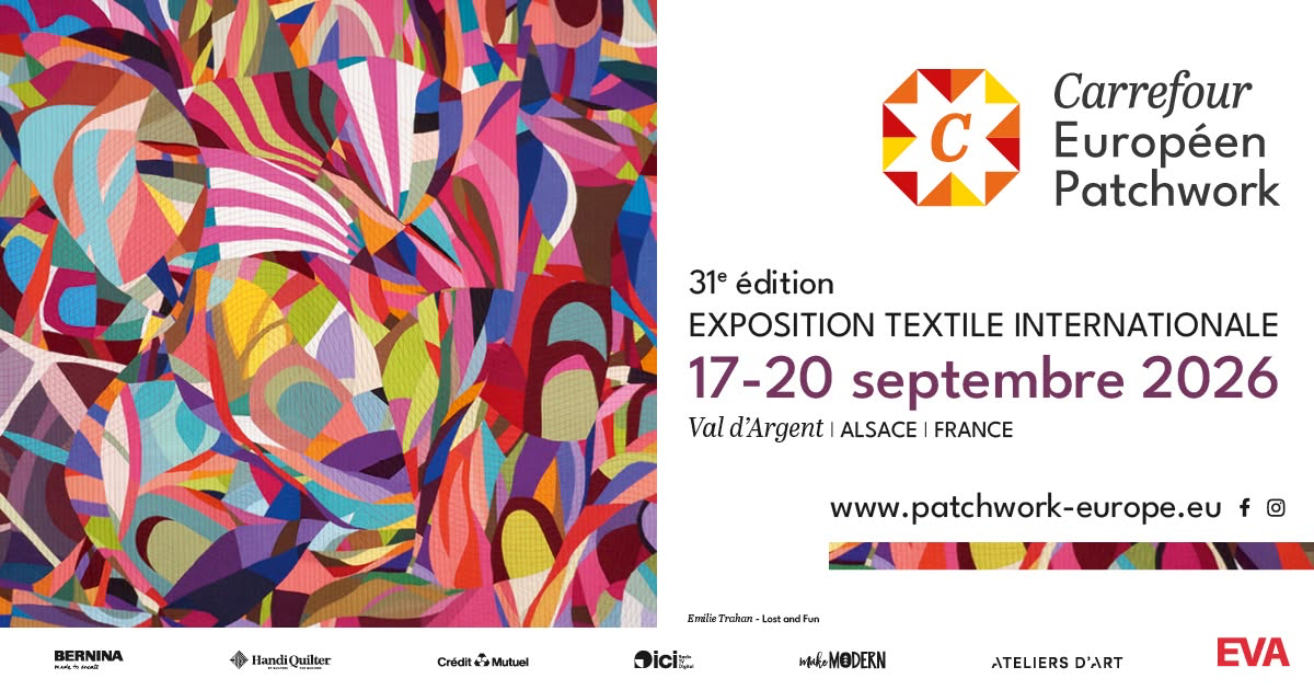 Le Fil Amant sera présent au Carrefour Européen du Patchwork du 17 au 20 septembre 2026