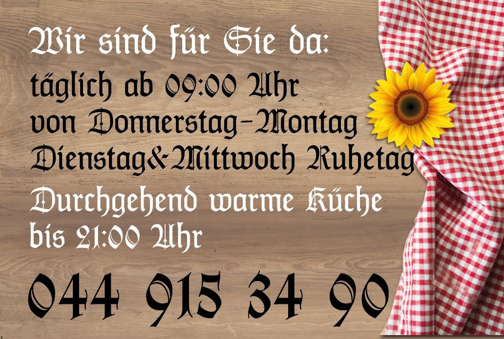 Papierbogen - Restaurant Blüemlisalp