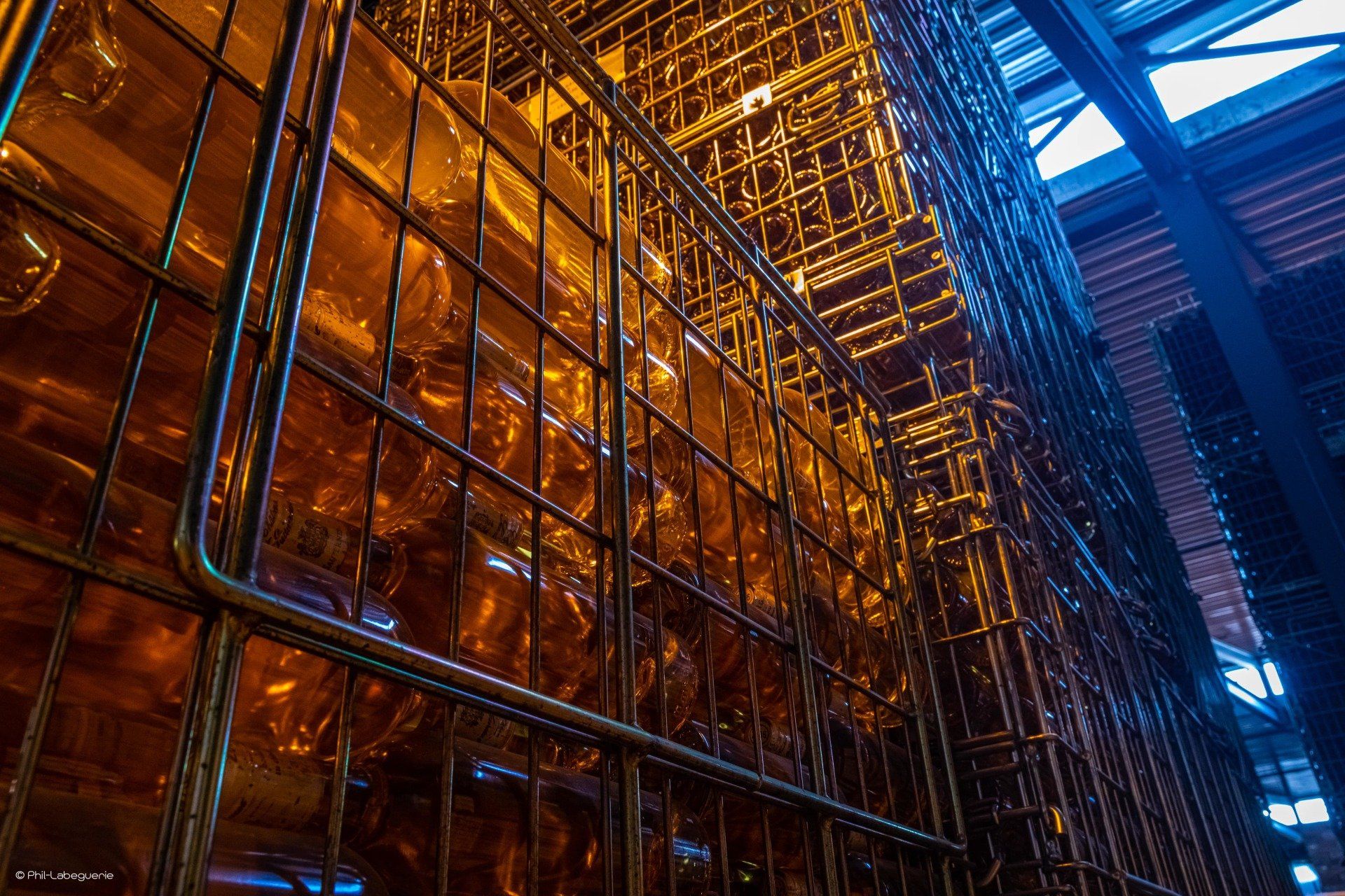 Bouteilles stockées