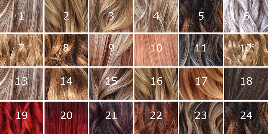 Différentes couleurs de coloration cheveux Paris 14 